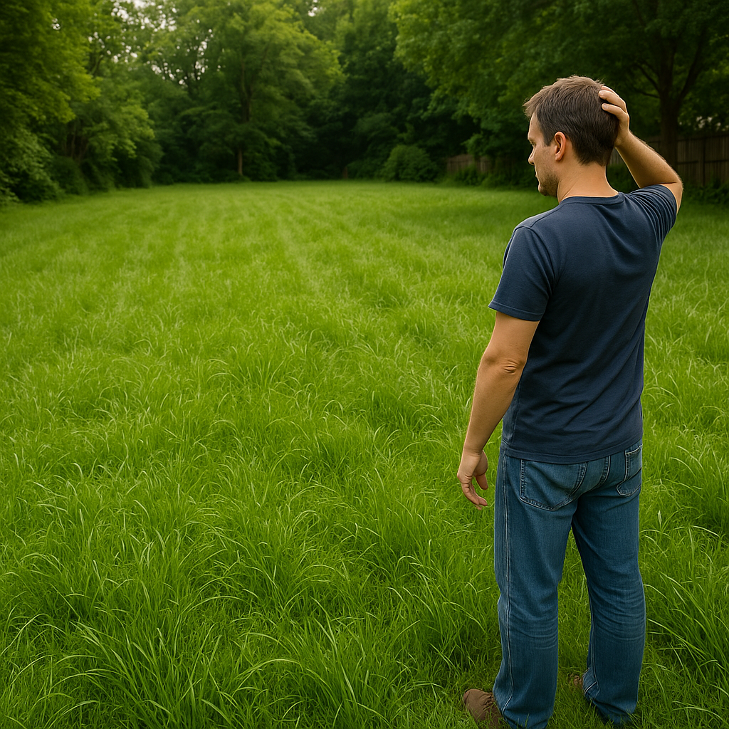 Asking why you have so much lawn to maintain