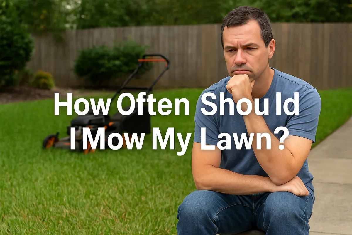 Landscape design pro explaining how often you should mow your lawn