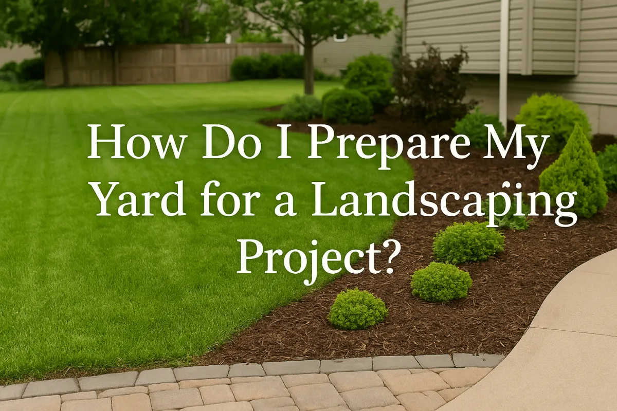 Homeowner preparing yard for a landscaping project in Central Utah