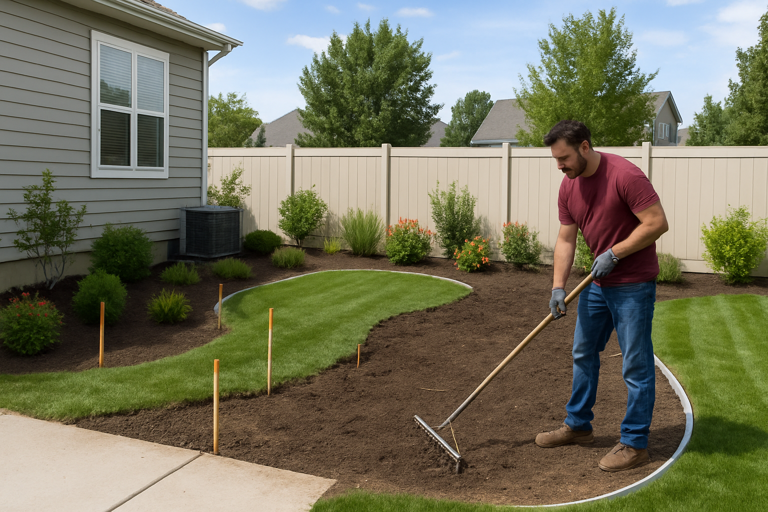 Step 9: Mulching and finishing touches