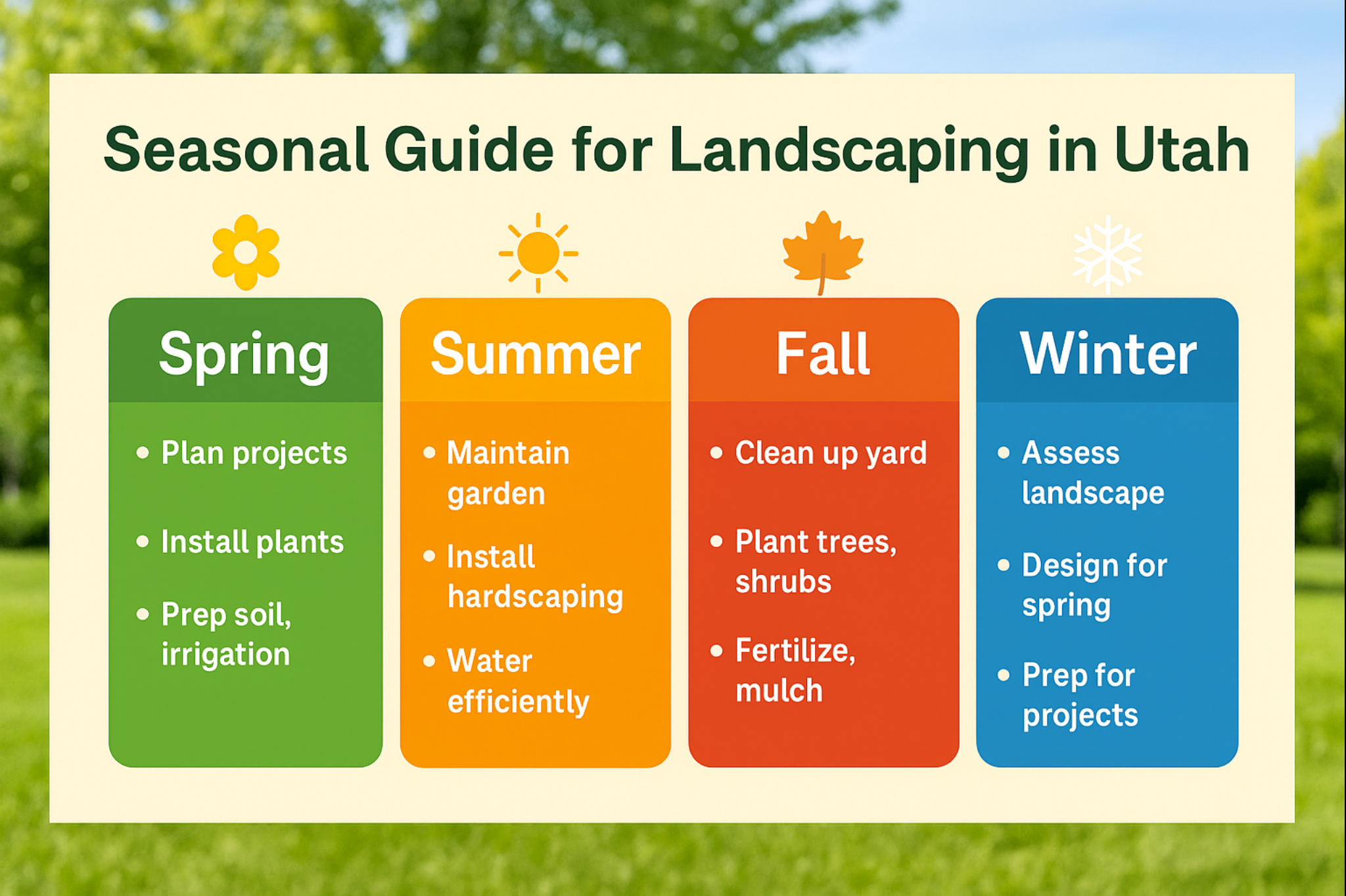 When is the best time to start a landscaping project in Utah?