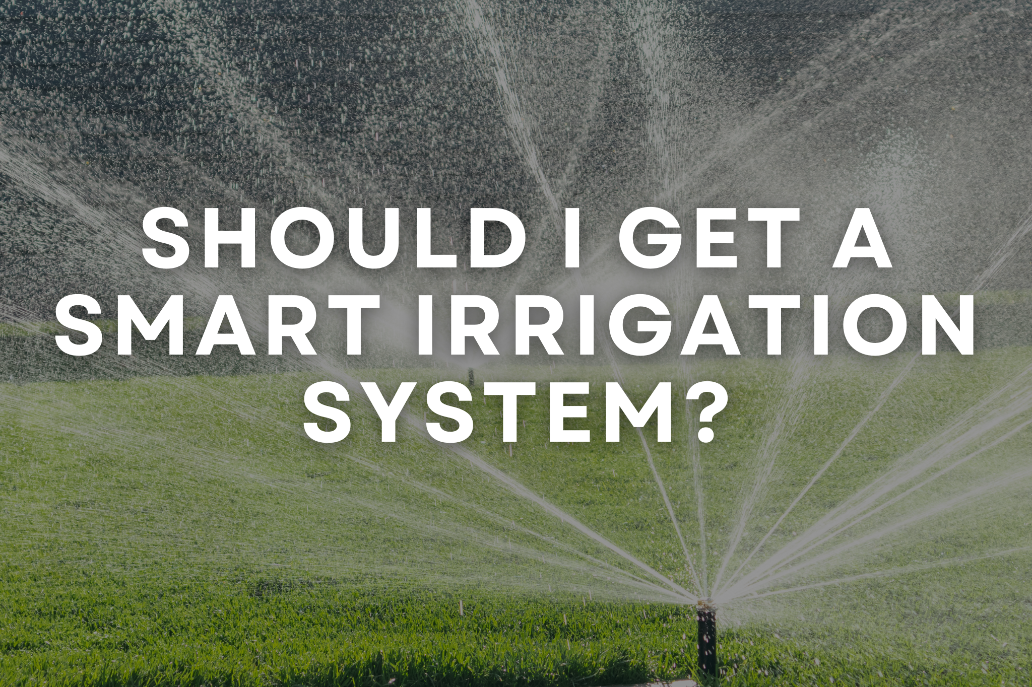 Smart irrigation controller and healthy landscaped yard in Southern Utah