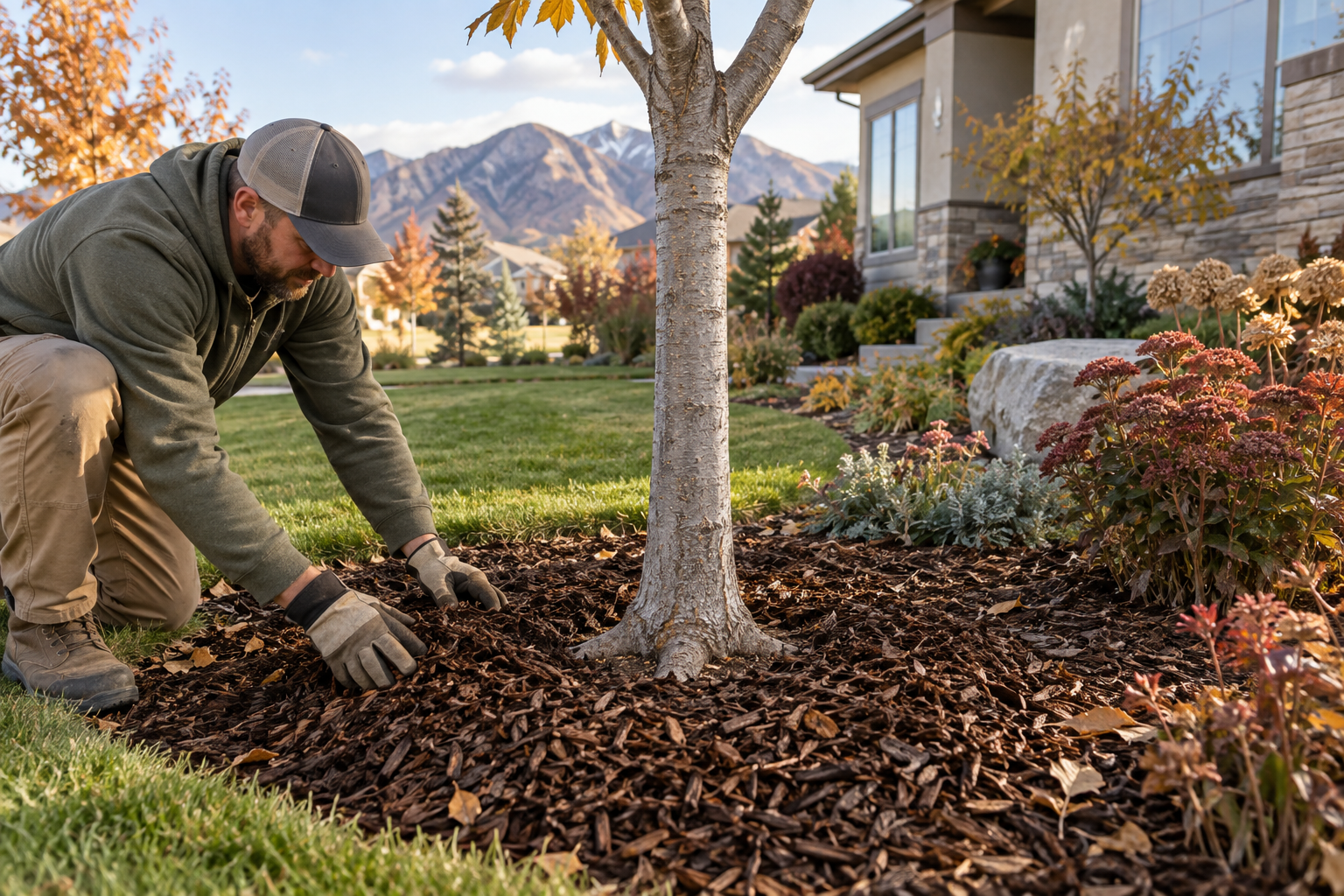 Check Mulch Around Trees and Planting Beds