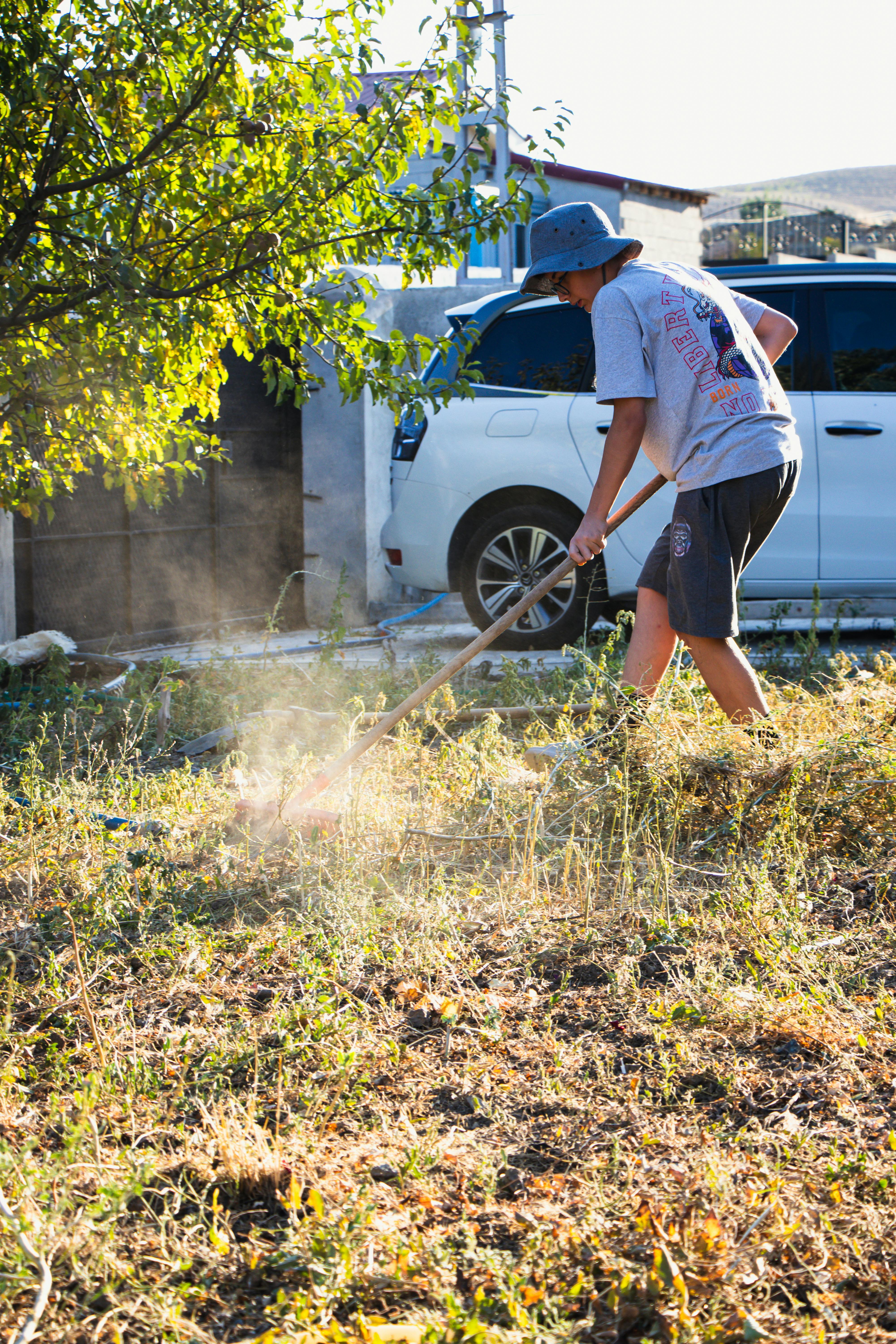 C&K Landscaping team working on a beautiful yard transformation