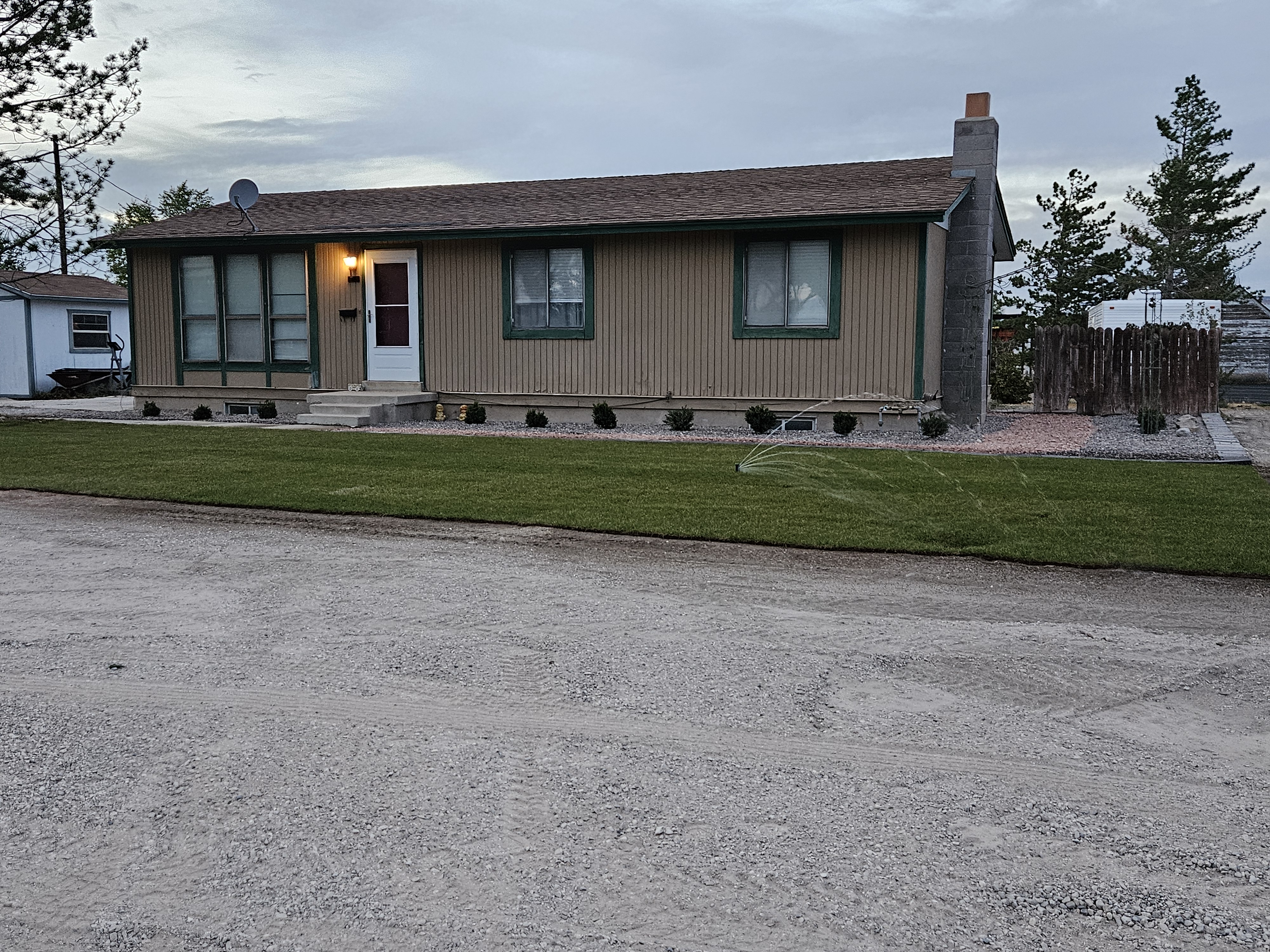 Accent and security lights installed around the perimeter of a residential property